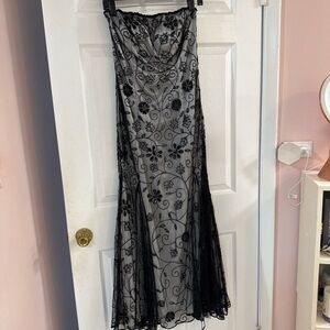 Cache Elegant Black Strapless Dress